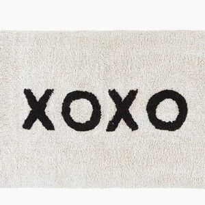 XOXO Cream and Black Rug